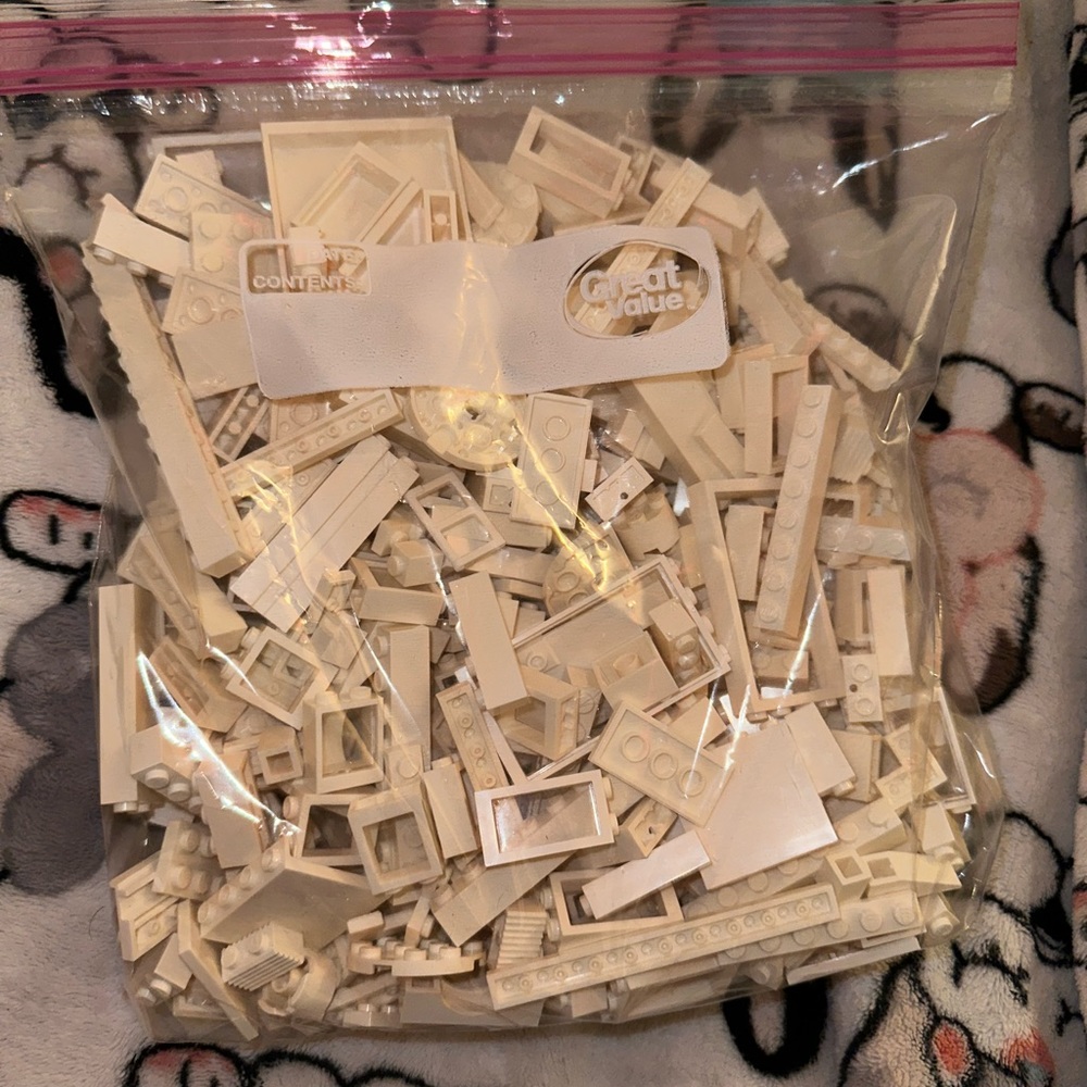Bag of white legos